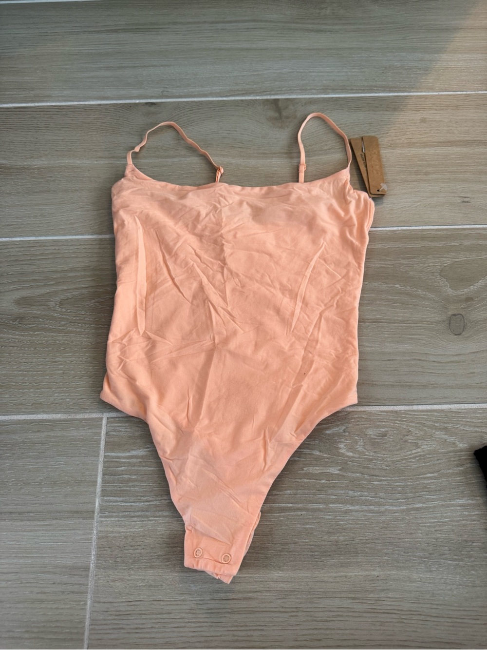 SKIMS Peach Sleeveless Baby/Toddler Bodysuit with Snaps